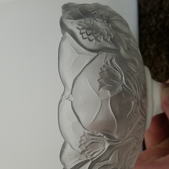 Fenton Water Lily Satin Glass Footed Candy Dish - Picture 9 of 16